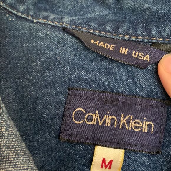 Vintage Calvin Klein denim distressed dress size medium - Picture 6 of 10